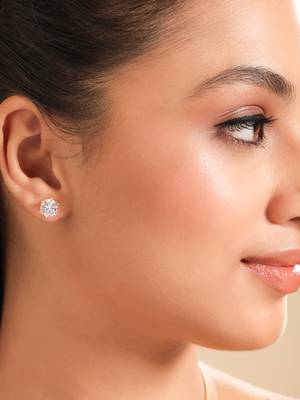 American diamond drop pendant necklace set 3