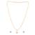 American diamond drop pendant necklace set