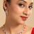 American diamond ruby rhythm necklace set