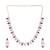 American diamond ruby rhythm necklace set