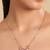 American diamond sunkissed pearl bloom minimal necklace set