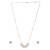 American diamond sunkissed pearl bloom minimal necklace set