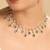 American diamond twilight green drops necklace set