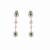 American diamond twilight green drops necklace set