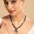 Twilight blossom beaded necklace