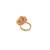 American diamond ruby halo adjustable ring