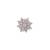 Rhodium plated floret swirl adjustable ring