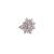 Rhodium plated floret swirl adjustable ring