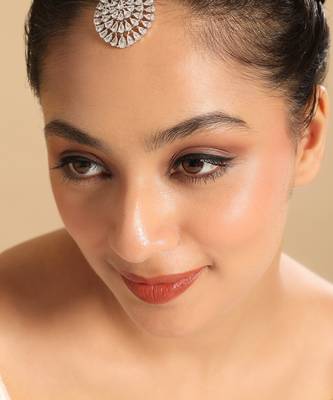 American diamond fern maang tikka 1