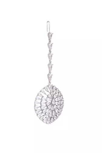 American diamond fern maang tikka