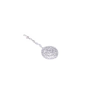American diamond fern maang tikka 5