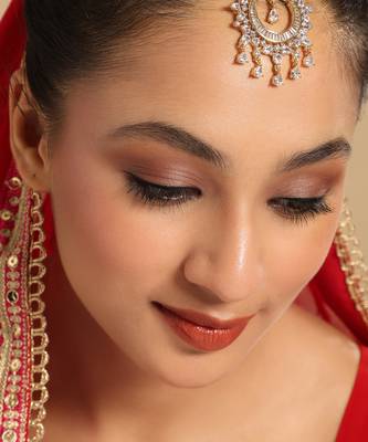 American diamond crescent charm maang tikka 1