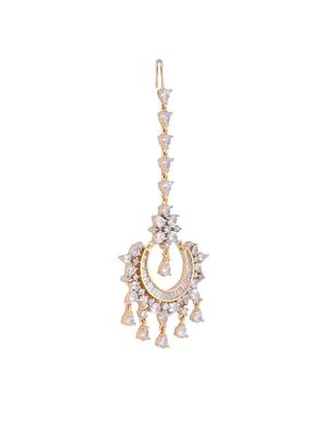 American diamond crescent charm maang tikka 4