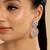Rhodium plated eternal flora dangler earrings