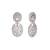 Rhodium plated eternal flora dangler earrings