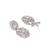 Rhodium plated eternal flora dangler earrings