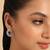 Rhodium plated celestial amethyst spark stud earrings
