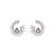 Rhodium plated celestial amethyst spark stud earrings