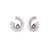 Rhodium plated celestial amethyst spark stud earrings