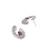 Rhodium plated celestial amethyst spark stud earrings
