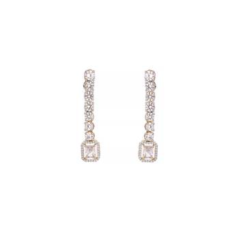 American diamond gleam flow drop earrings 3