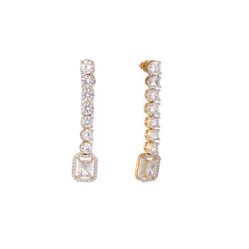 American diamond gleam flow drop earrings 5