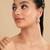 American diamond drape hoop earrings