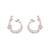 American diamond blossom arc stud earrings