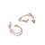 American diamond blossom arc stud earrings