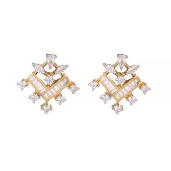 American diamond mellow stud earrings 3