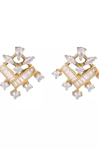 American diamond mellow stud earrings