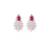 American diamond ruby roseatte stud earrings