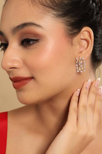 American diamond zest stud earrings