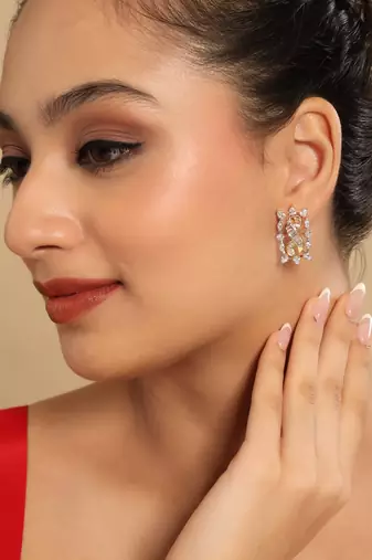 American diamond zest stud earrings