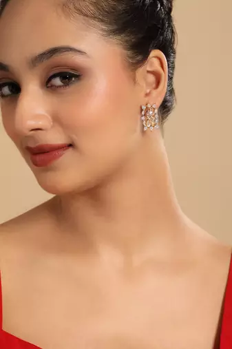 American diamond zest stud earrings