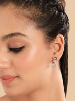 American diamond chic mini drop earrings 1