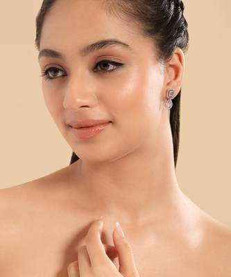American diamond chic mini drop earrings 2