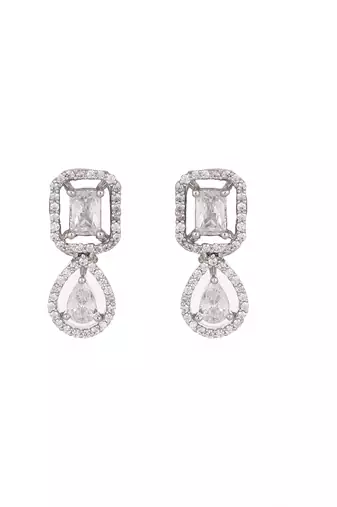 American diamond chic mini drop earrings