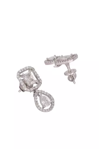 American diamond chic mini drop earrings