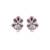 Zircon azure bloom stud earrings