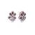 Zircon azure bloom stud earrings