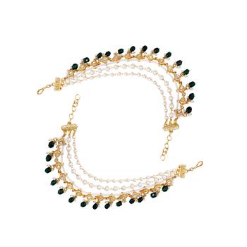Zayra emerald drop layered earchains 5