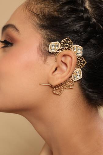 Gold plated inaayat earcuff
