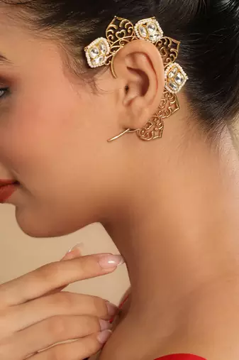 Gold plated inaayat earcuff