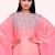 Glam Peach Designer Stitched Kaftan with Heavy Hand Stone Work Embellishment 
