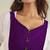 women purple solid pinafore dress with button