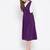 women purple solid pinafore dress with button