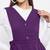 women purple solid pinafore dress with button