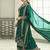 Green New Art Silk Embroidery Kurta Palazzo with Dupatta Set
