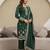 Green New Art Silk Embroidery Kurta Palazzo with Dupatta Set